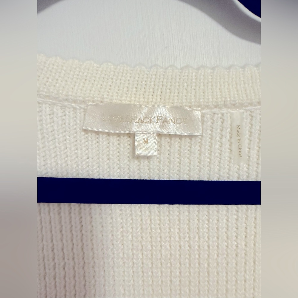 LoveShackFancy Indiana Tennis Mini Knit/Sweater Dress, Sz Medium (New) White - Picture 15 of 16